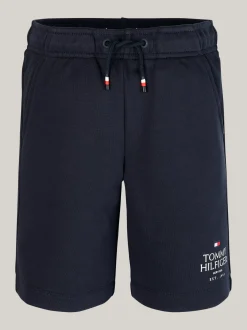 Spodnie I Szorty*Tommy Hilfiger Szorty Dresowe Z Troczkami I Logo Hilfiger DESERT SKY