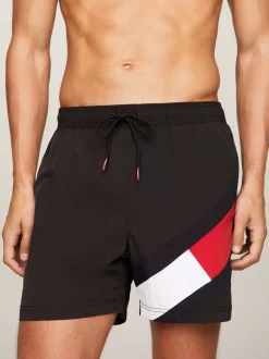 Stroje Kąpielowe*Tommy Hilfiger Szorty Kąpielowe Do Połowy Długości BLACK