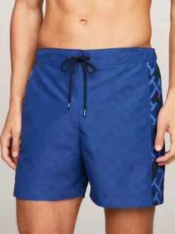 Stroje Kąpielowe*Tommy Hilfiger Szorty Kąpielowe Z Monogramem TH REACTIVE MONOGRAM DESERT SKY