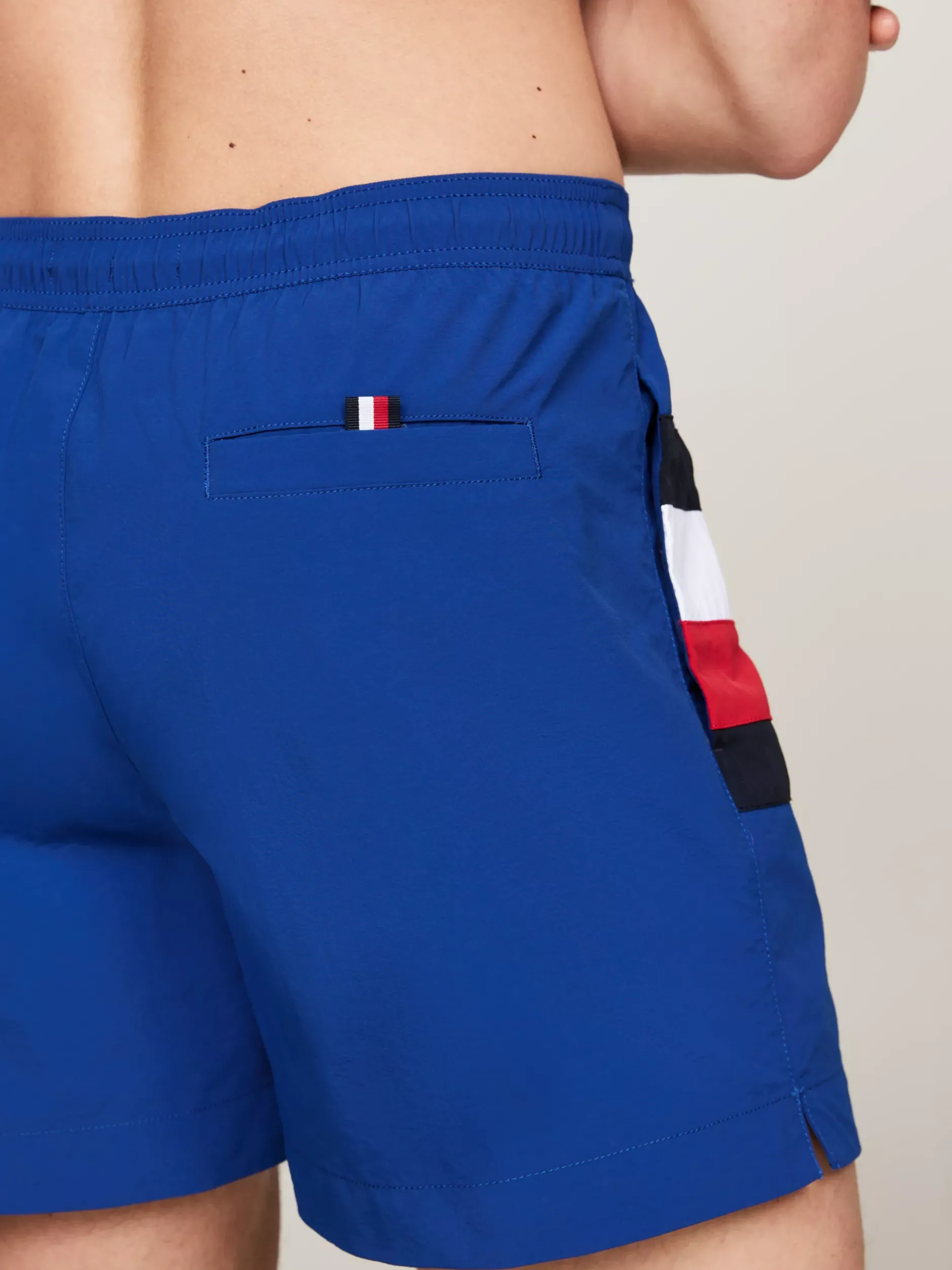 Stroje Kąpielowe*Tommy Hilfiger Szorty Kąpielowe Ze Wzorem W Sygnowane Paski ANCHOR BLUE