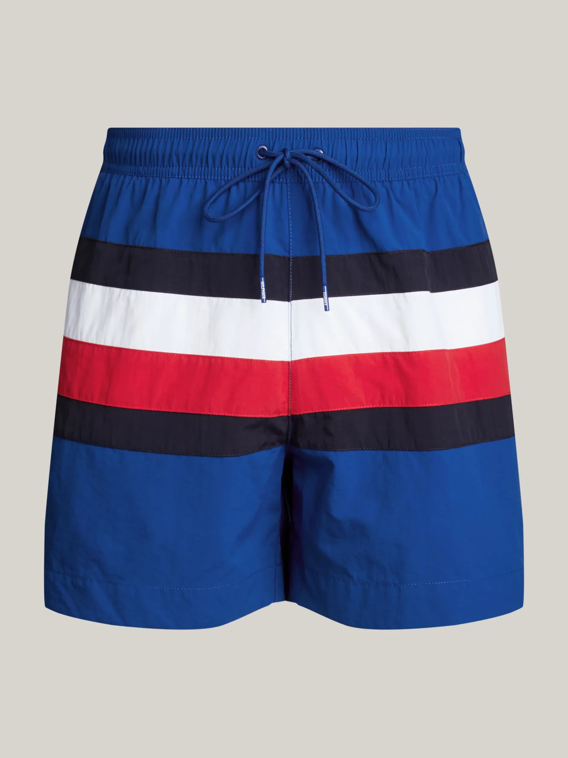 Stroje Kąpielowe*Tommy Hilfiger Szorty Kąpielowe Ze Wzorem W Sygnowane Paski ANCHOR BLUE