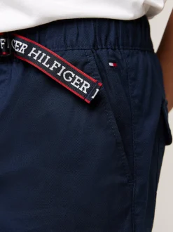 Spodnie I Szorty*Tommy Hilfiger Szorty W Stylu Chinosów Z Parcianym Paskiem DESERT SKY