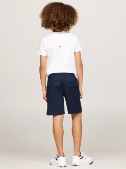 Spodnie I Szorty*Tommy Hilfiger Szorty W Stylu Chinosów Z Parcianym Paskiem DESERT SKY