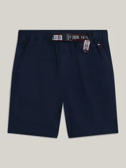Spodnie I Szorty*Tommy Hilfiger Szorty W Stylu Chinosów Z Parcianym Paskiem DESERT SKY