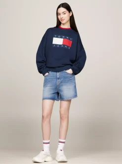 Szorty*Tommy Hilfiger Szorty Z Denimu Z Bardzo Wysokim Stanem DENIM MEDIUM