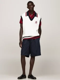 Szorty*Tommy Hilfiger Szorty-chinosy Z Szerokimi Nogawkami DESERT SKY