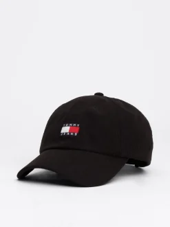Czapki Z Daszkiem|Czapki I Szaliki*Tommy Hilfiger Sztruksowa Czapka Z Daszkiem Heritage BLACK