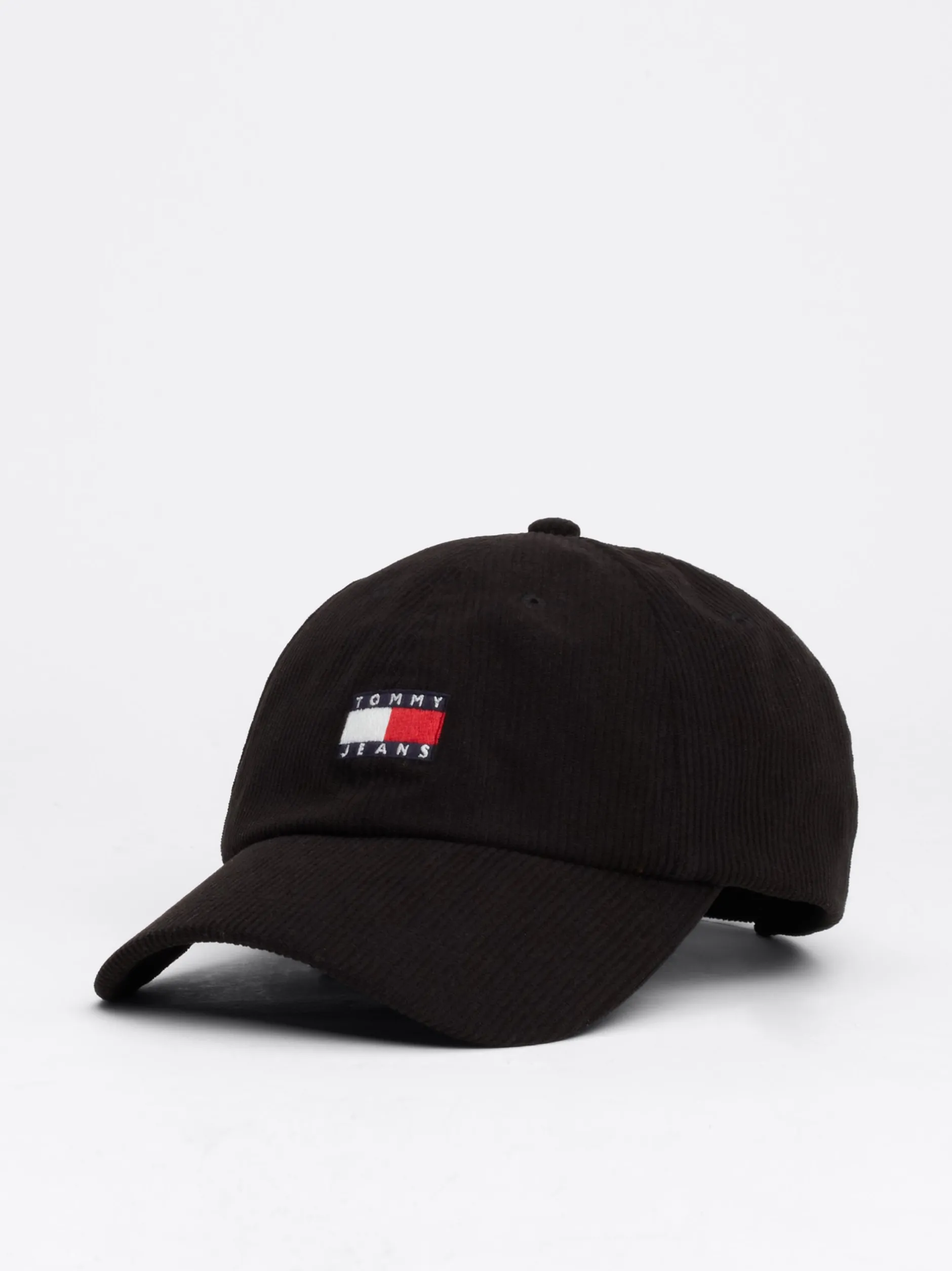Czapki Z Daszkiem|Czapki I Szaliki*Tommy Hilfiger Sztruksowa Czapka Z Daszkiem Heritage BLACK