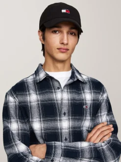 Czapki Z Daszkiem|Czapki I Szaliki*Tommy Hilfiger Sztruksowa Czapka Z Daszkiem Heritage BLACK