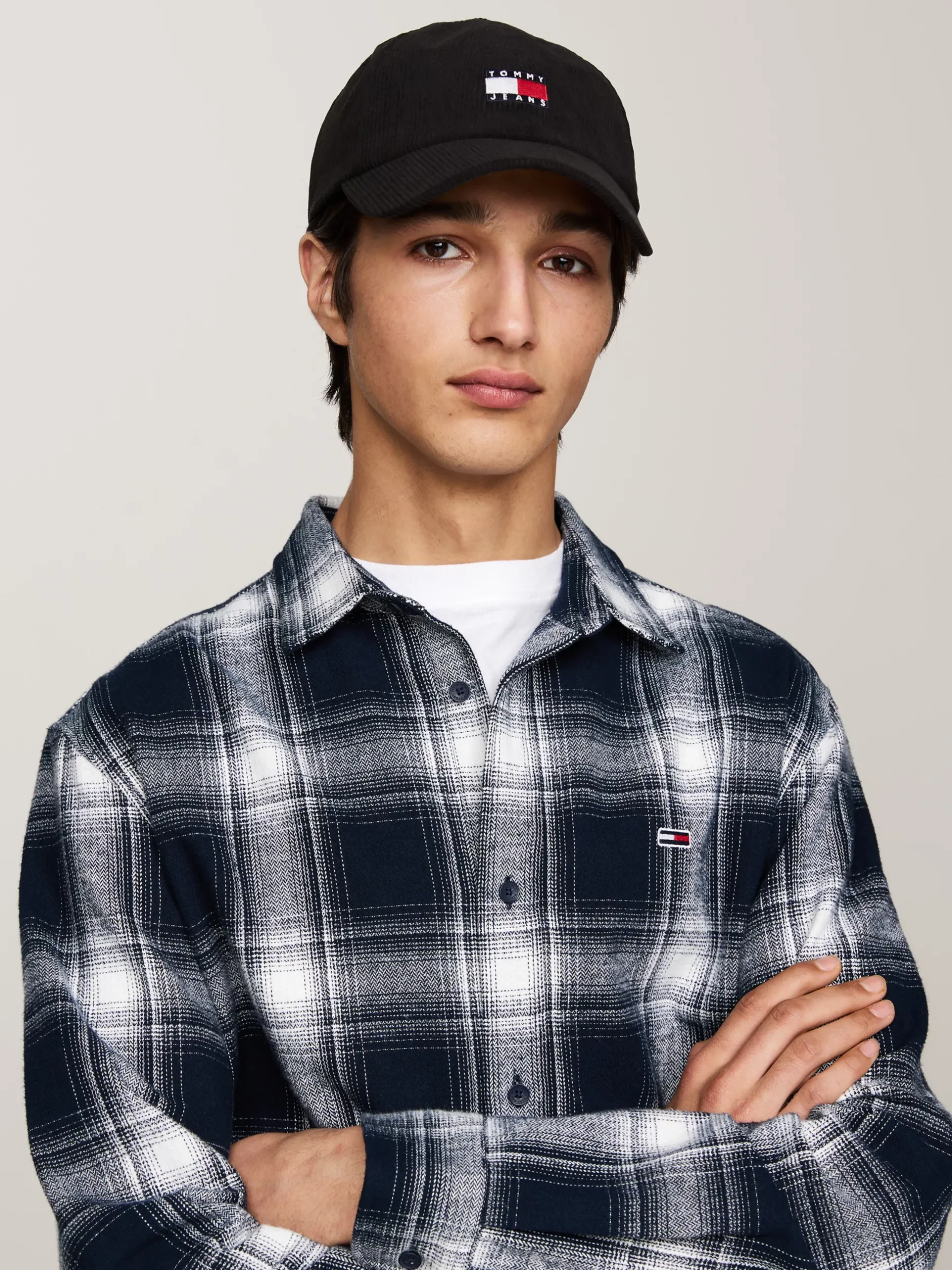 Czapki Z Daszkiem|Czapki I Szaliki*Tommy Hilfiger Sztruksowa Czapka Z Daszkiem Heritage BLACK