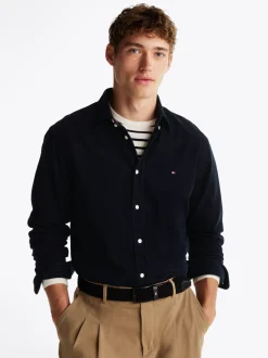 Koszule*Tommy Hilfiger Sztruksowa Koszula O Regularnym Kroju DESERT SKY