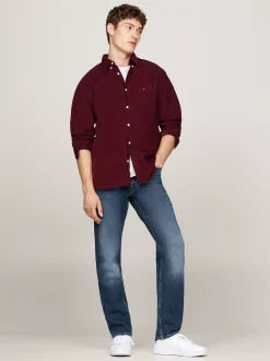 Koszule*Tommy Hilfiger Sztruksowa Koszula O Regularnym Kroju DEEP ROUGE