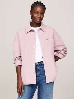 Koszule & Bluzki*Tommy Hilfiger Sztruksowa Koszula Wierzchnia O Kroju Oversize VALLEY GRAPE