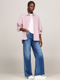Koszule & Bluzki*Tommy Hilfiger Sztruksowa Koszula Wierzchnia O Kroju Oversize VALLEY GRAPE