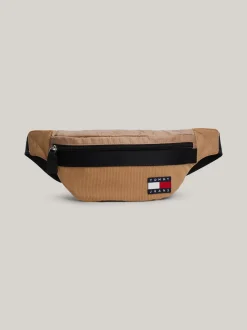 Torebki Na Pasku*Tommy Hilfiger Sztruksowa Nerka Essential W Bloki Kolorów TAWNY SAND