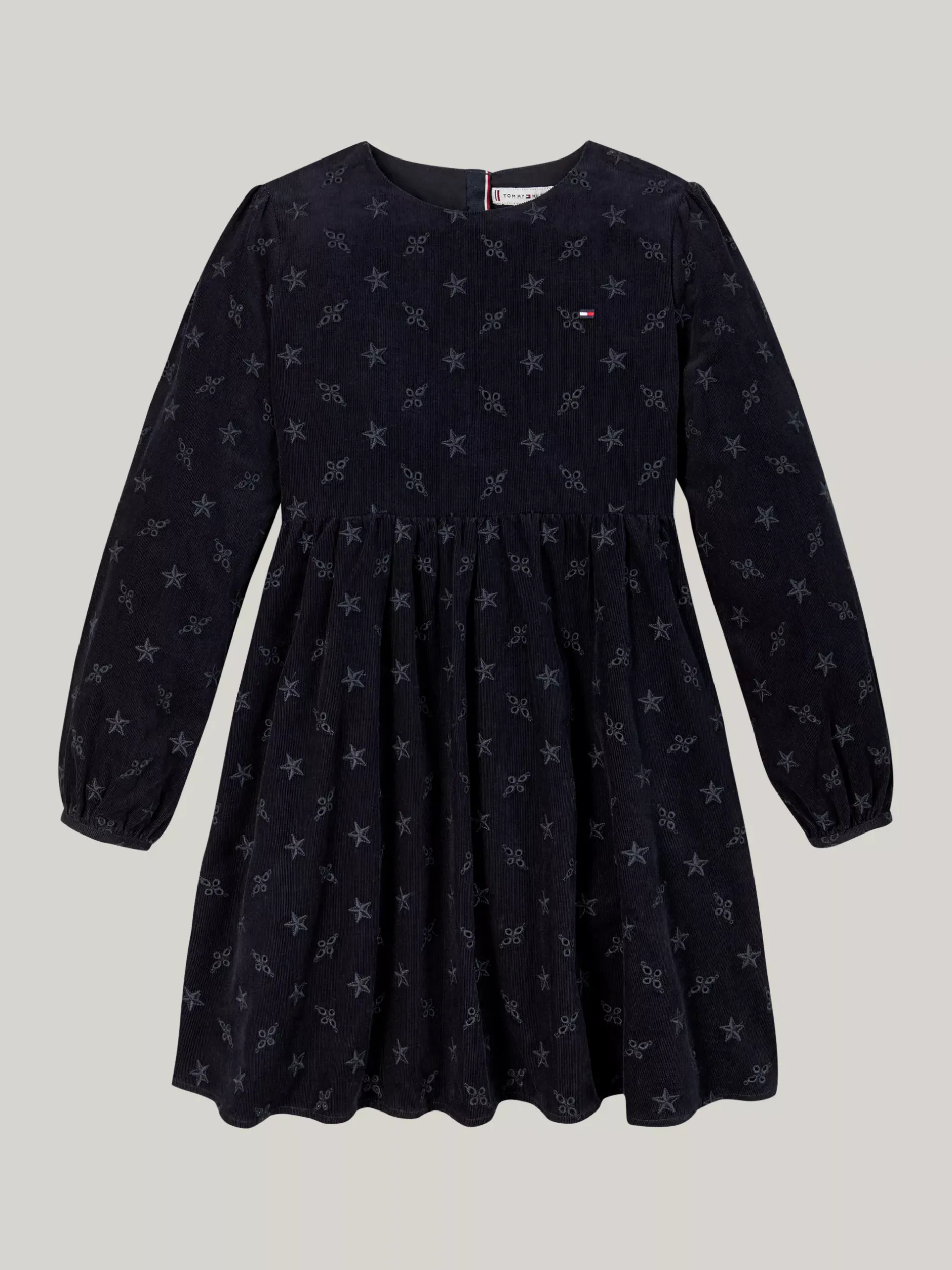 Sukienki*Tommy Hilfiger Sztruksowa Sukienka Z Długim Rękawem DESERT SKY
