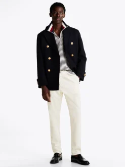 Spodnie*Tommy Hilfiger Sztruksowe Chinosy Harlem IVORY
