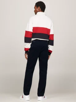Spodnie*Tommy Hilfiger Sztruksowe Chinosy O Prostym Kroju DESERT SKY