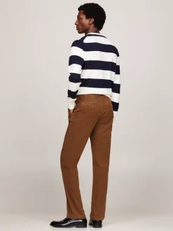 Spodnie*Tommy Hilfiger Sztruksowe Chinosy O Prostym Kroju HIGHLAND KHAKI
