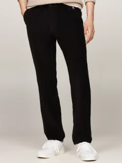 Spodnie*Tommy Hilfiger Sztruksowe Chinosy Ryan Farbowane Po Uszyciu BLACK