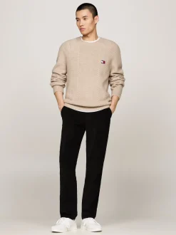 Spodnie*Tommy Hilfiger Sztruksowe Chinosy Ryan Farbowane Po Uszyciu BLACK