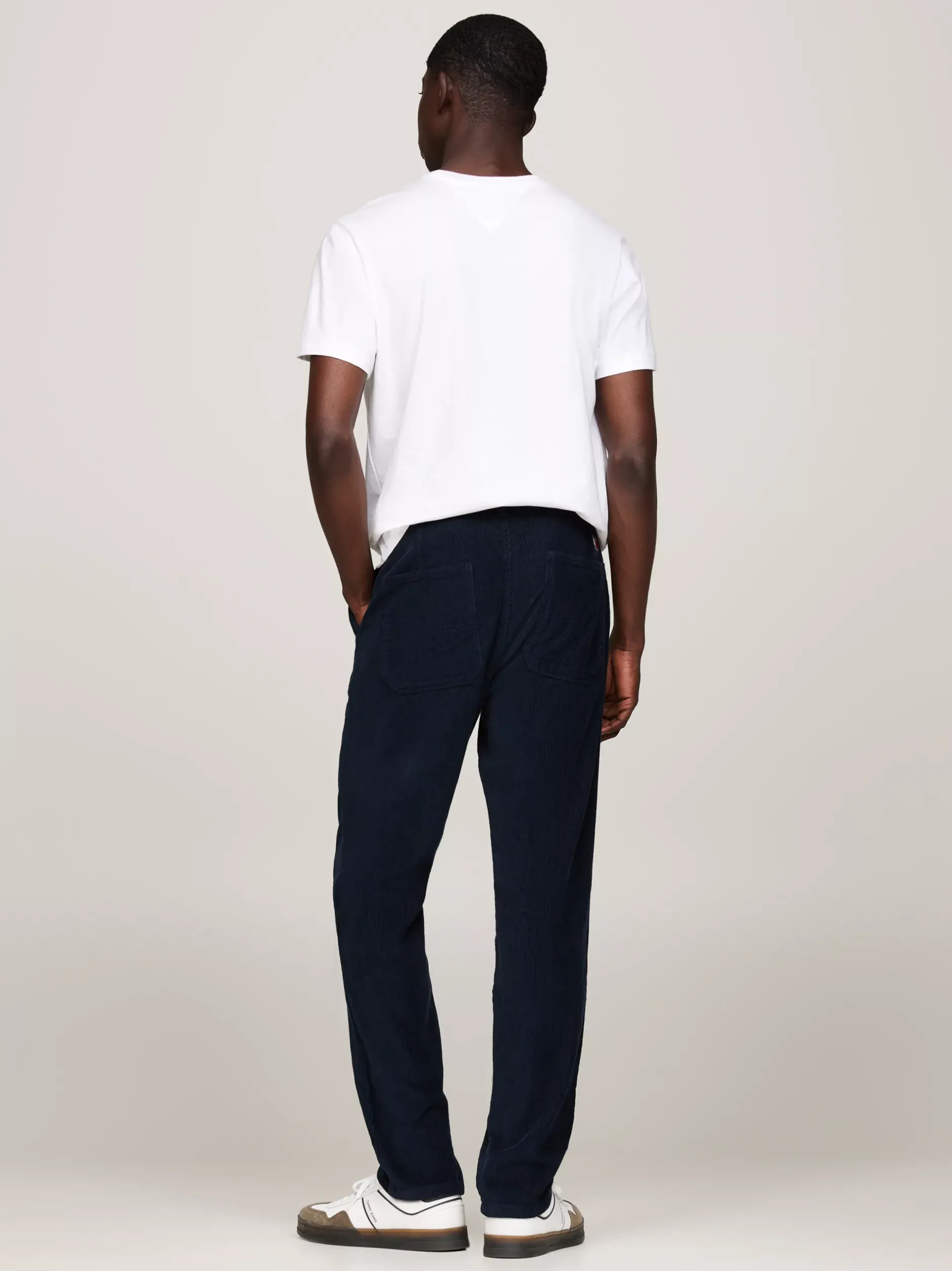 Spodnie*Tommy Hilfiger Sztruksowe Chinosy Ryan Farbowane Po Uszyciu DARK NIGHT NAVY