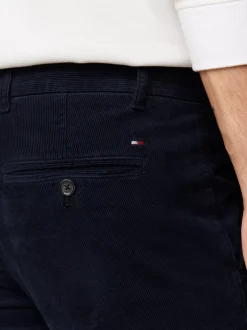 Spodnie*Tommy Hilfiger Sztruksowe Chinosy Z Bawełny Ze Stretchem DESERT SKY