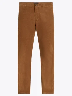 Spodnie*Tommy Hilfiger Sztruksowe Chinosy Z Bawełny Ze Stretchem HIGHLAND KHAKI