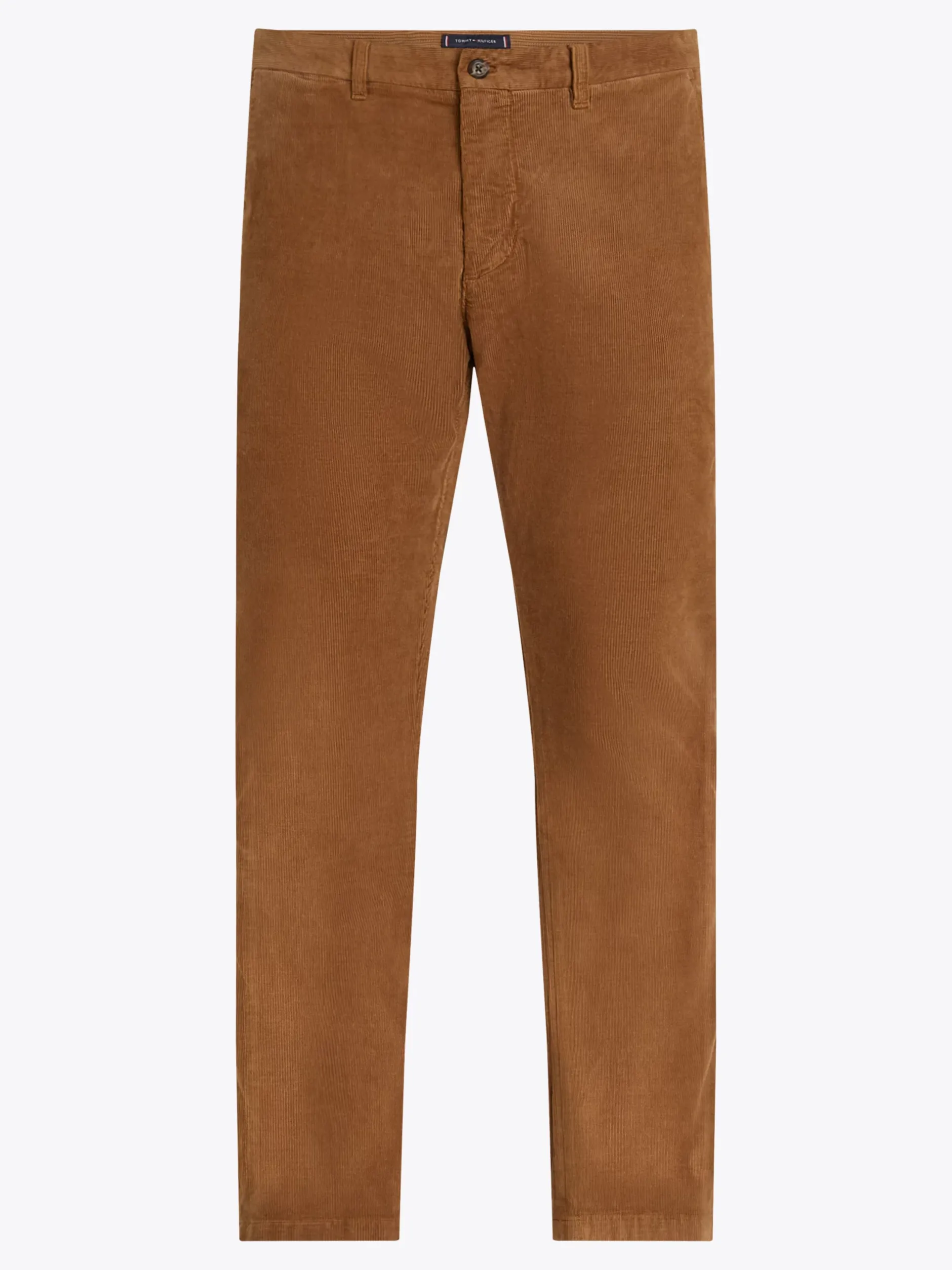 Spodnie*Tommy Hilfiger Sztruksowe Chinosy Z Bawełny Ze Stretchem HIGHLAND KHAKI