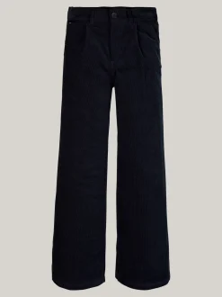 Spodnie, Szorty I Spódnice*Tommy Hilfiger Sztruksowe Chinosy Z Szerokimi Nogawkami DESERT SKY