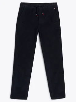 Spodnie I Szorty*Tommy Hilfiger Sztruksowe Chinosy Z Troczkami DESERT SKY