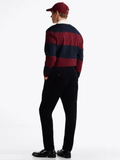 Spodnie*Tommy Hilfiger Sztruksowe Chinosy Z Troczkami DESERT SKY