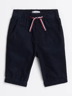 Dziewczynki|Chłopcy*Tommy Hilfiger Sztruksowe Spodnie Bojówki Z Troczkami DESERT SKY