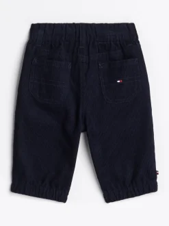 Dziewczynki|Chłopcy*Tommy Hilfiger Sztruksowe Spodnie Bojówki Z Troczkami DESERT SKY