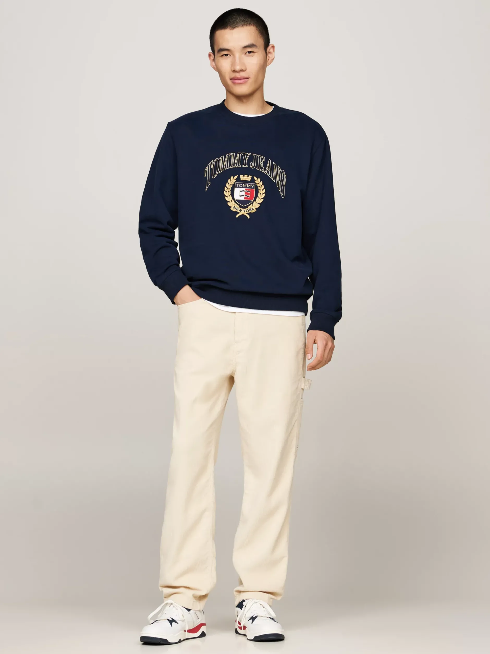 Spodnie*Tommy Hilfiger Sztruksowe Spodnie Typu Skater NEWSPRINT