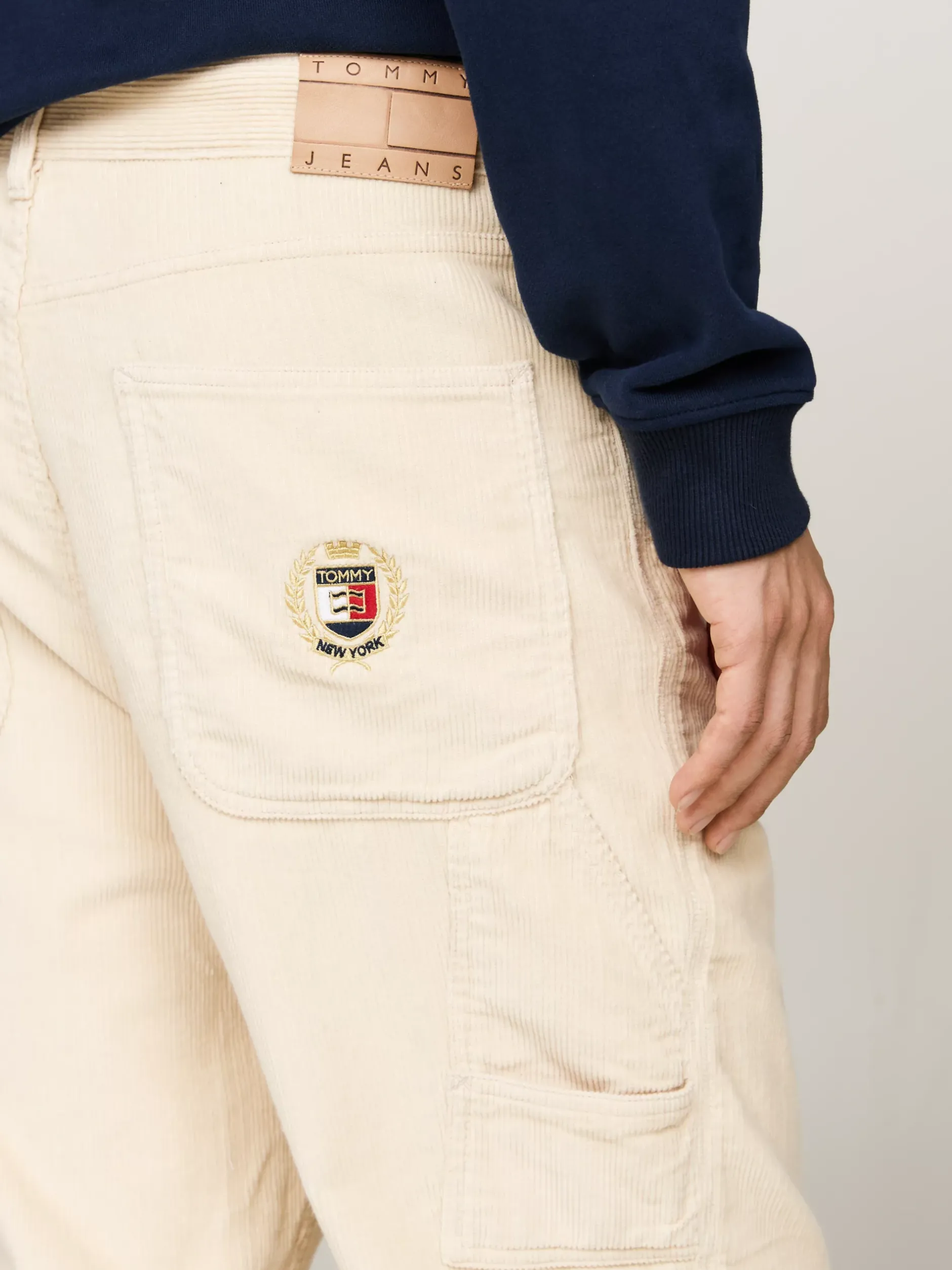 Spodnie*Tommy Hilfiger Sztruksowe Spodnie Typu Skater NEWSPRINT