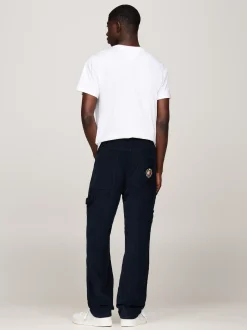 Spodnie*Tommy Hilfiger Sztruksowe Spodnie Typu Skater DARK NIGHT NAVY