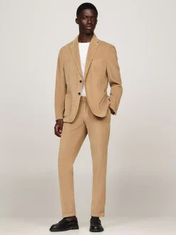 Garnitury I Kostiumy*Tommy Hilfiger Sztruksowy Garnitur O Wąskim Kroju BEIGE