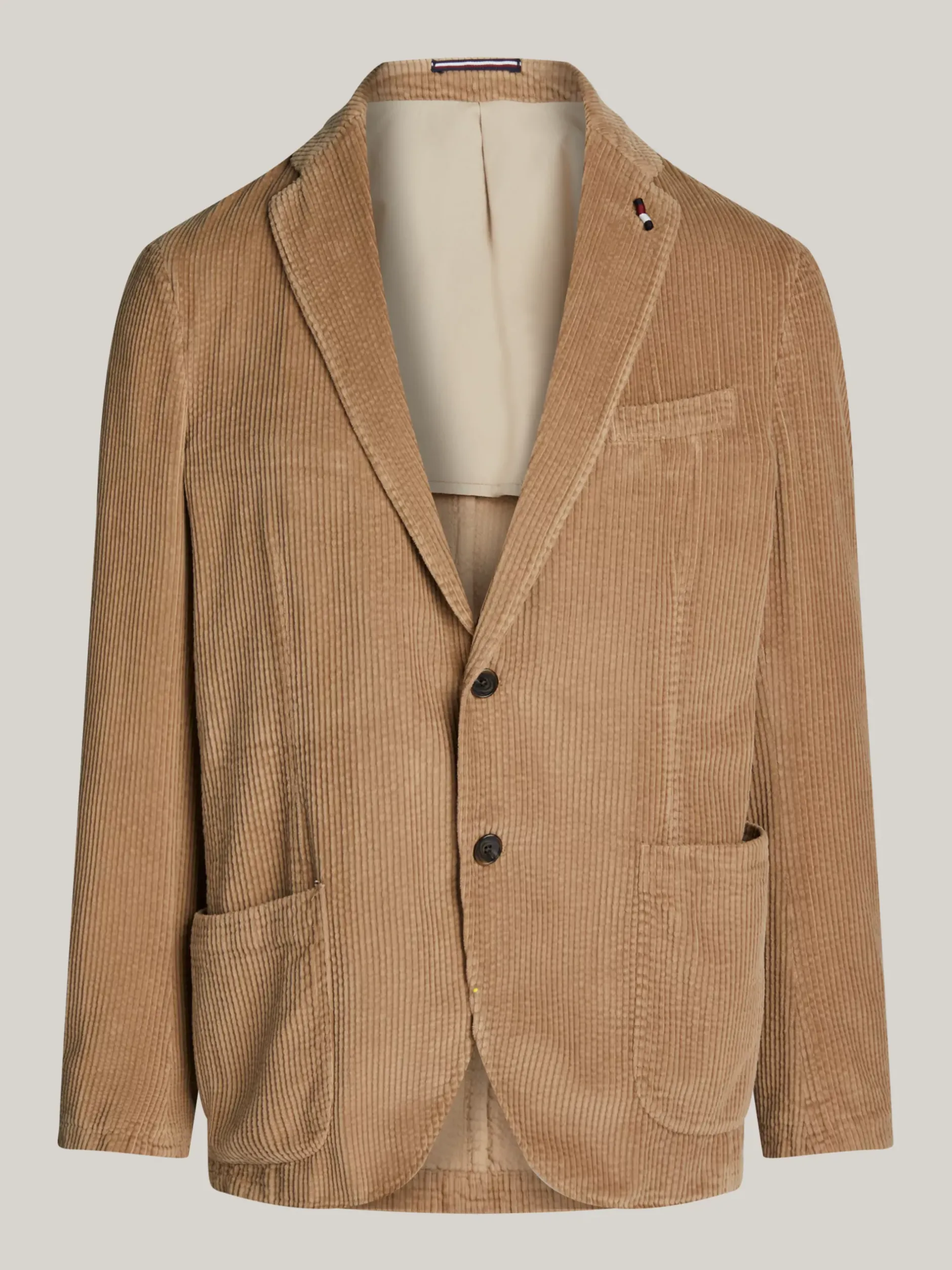 Garnitury I Kostiumy*Tommy Hilfiger Sztruksowy Garnitur O Wąskim Kroju BEIGE