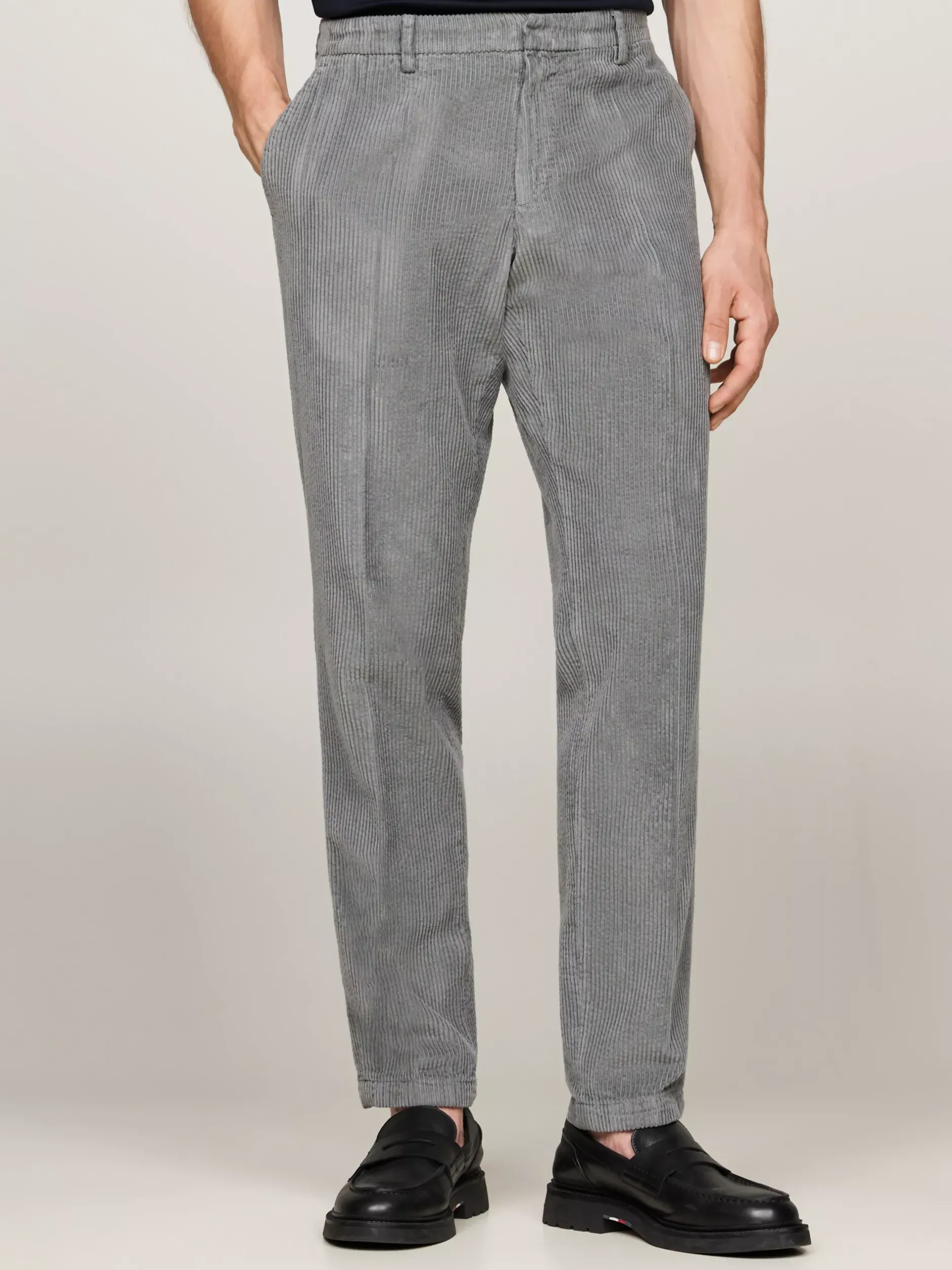 Garnitury I Kostiumy*Tommy Hilfiger Sztruksowy Garnitur O Wąskim Kroju GREY