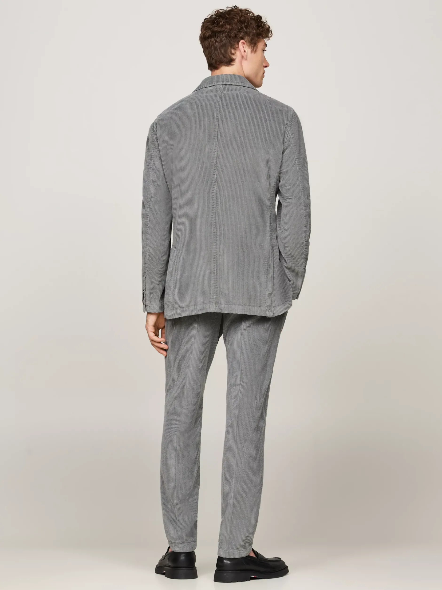 Garnitury I Kostiumy*Tommy Hilfiger Sztruksowy Garnitur O Wąskim Kroju GREY