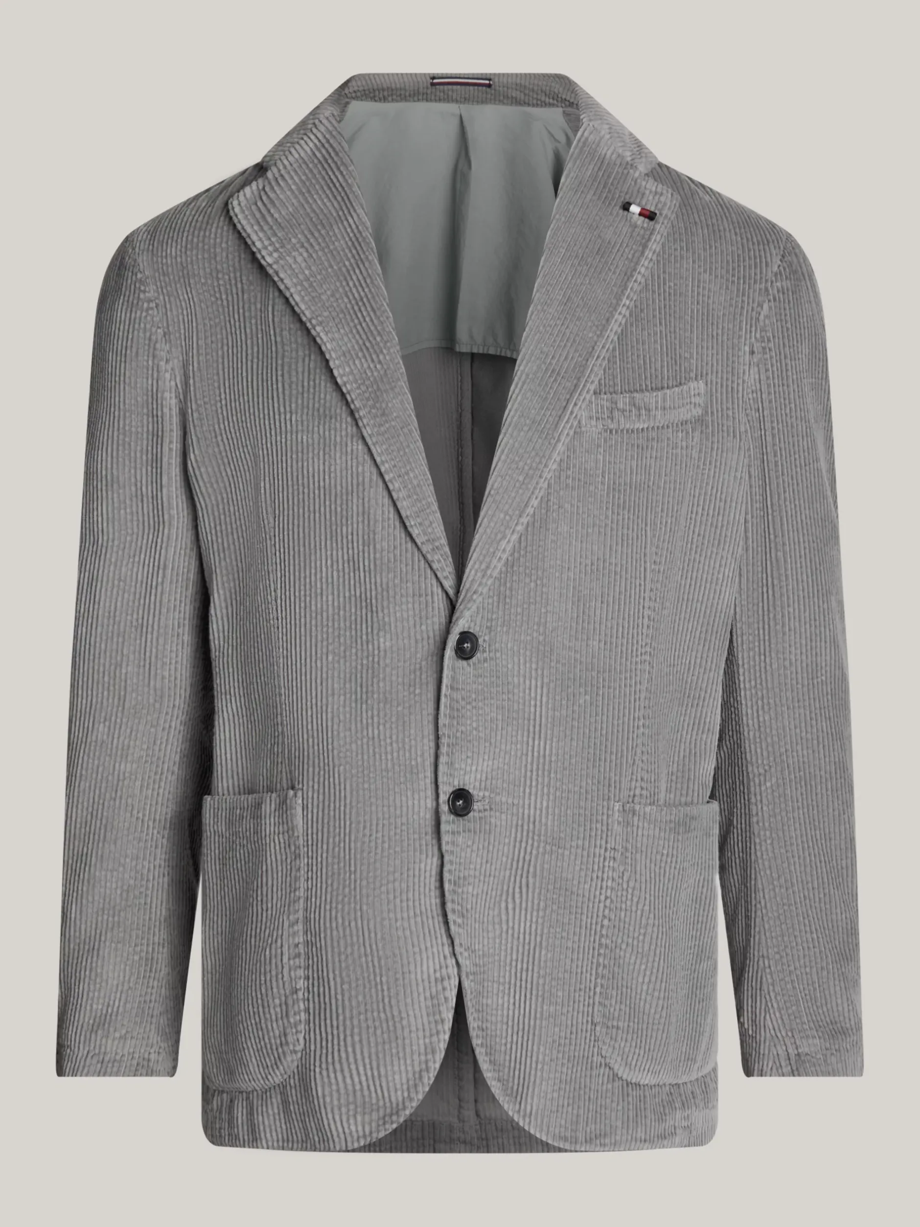 Garnitury I Kostiumy*Tommy Hilfiger Sztruksowy Garnitur O Wąskim Kroju GREY
