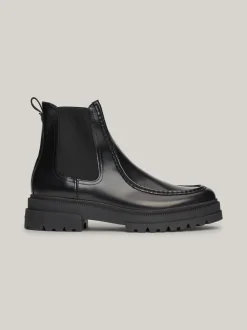 Sztyblety|Buty*Tommy Hilfiger Sztyblety Z Lakierowanej Skóry BLACK
