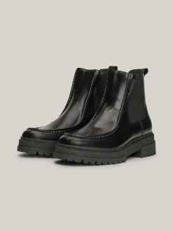 Sztyblety|Buty*Tommy Hilfiger Sztyblety Z Lakierowanej Skóry BLACK