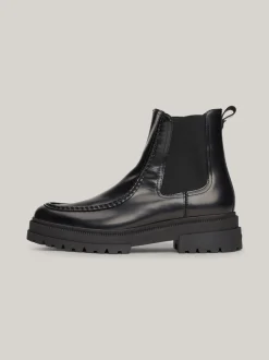 Sztyblety|Buty*Tommy Hilfiger Sztyblety Z Lakierowanej Skóry BLACK