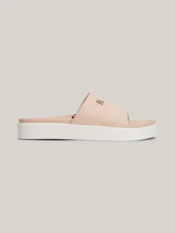 Sandały*Tommy Hilfiger Szykowne Klapki Basenowe Z Kolekcji Casual PINK BLOOM