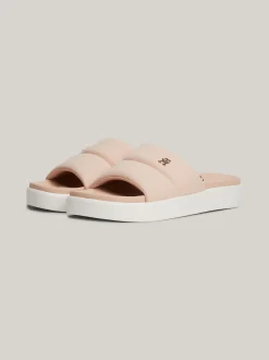 Sandały*Tommy Hilfiger Szykowne Klapki Basenowe Z Kolekcji Casual PINK BLOOM