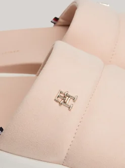 Sandały*Tommy Hilfiger Szykowne Klapki Basenowe Z Kolekcji Casual PINK BLOOM