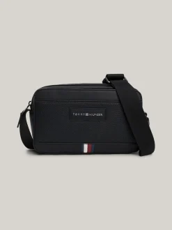 Torebki Na Pasku*Tommy Hilfiger Teksturowana Torba Reporterka TH Business BLACK