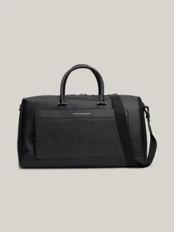 Duże Torby*Tommy Hilfiger Teksturowana Torba Weekendowa TH MONOGRAM